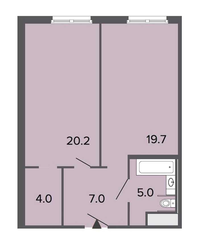Однокомнатная квартира в : площадь 55.9 м2 , этаж: 13 – купить в Санкт-Петербурге